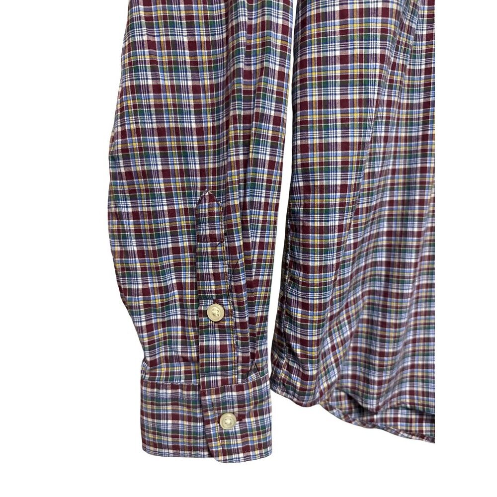 Polo Ralph Lauren Boy's Plaid Shirt XL 16/18 Blue Button Long Sleeve Preppy - Picture 3 of 8